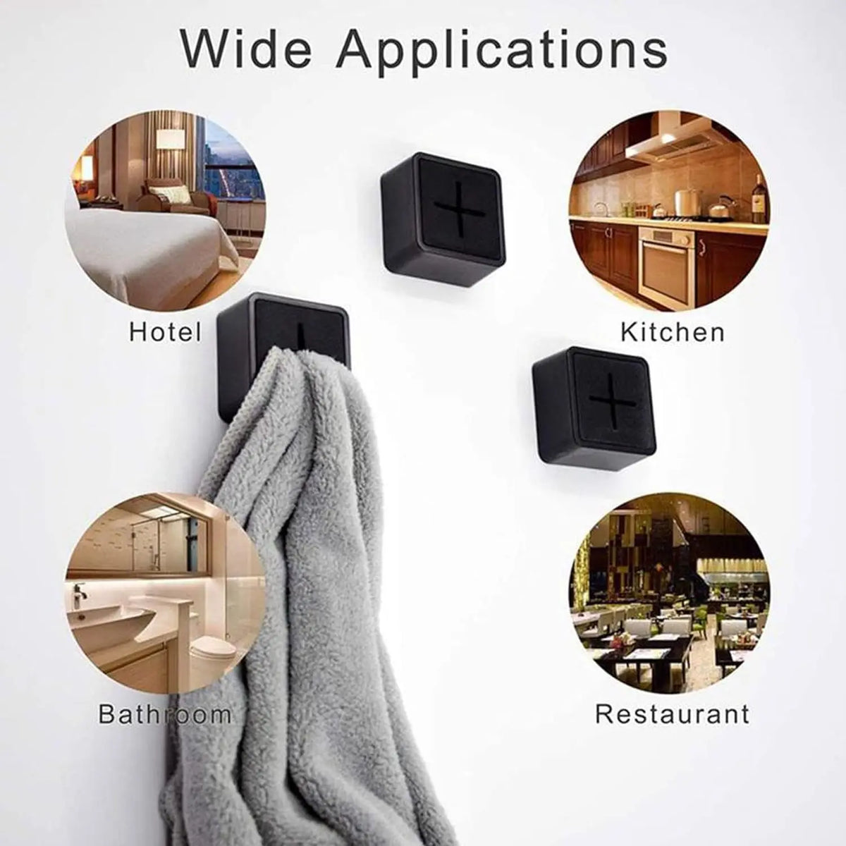 3Pcs Self-Adhesive Towel Holders