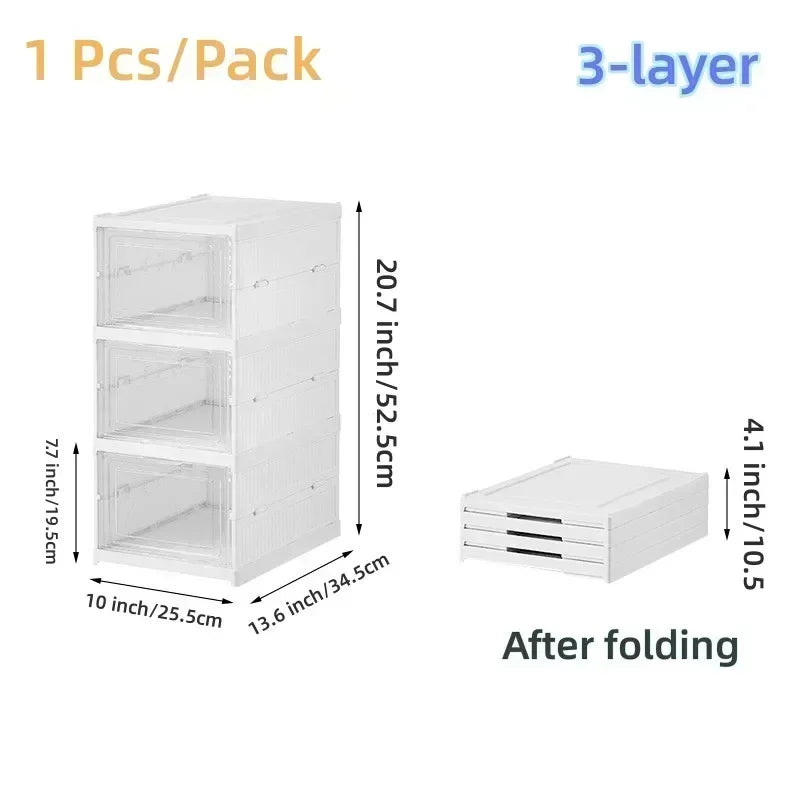 Foldable Transparent Shoes Storage Organizer