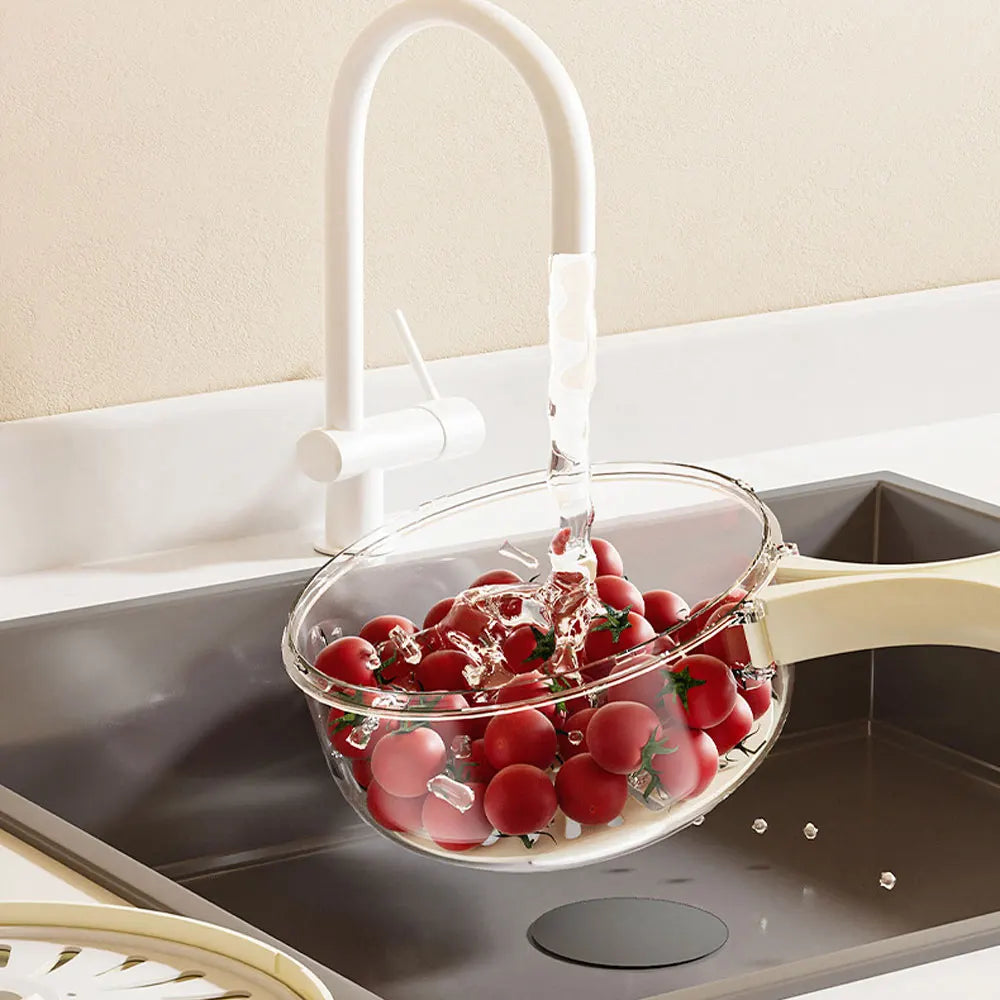 Fruit Washing Drain Basket with Handle